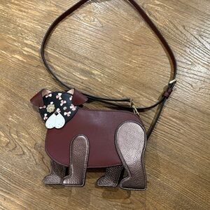 Kate Spade Oxblood Floral Pug Crossbody Purse